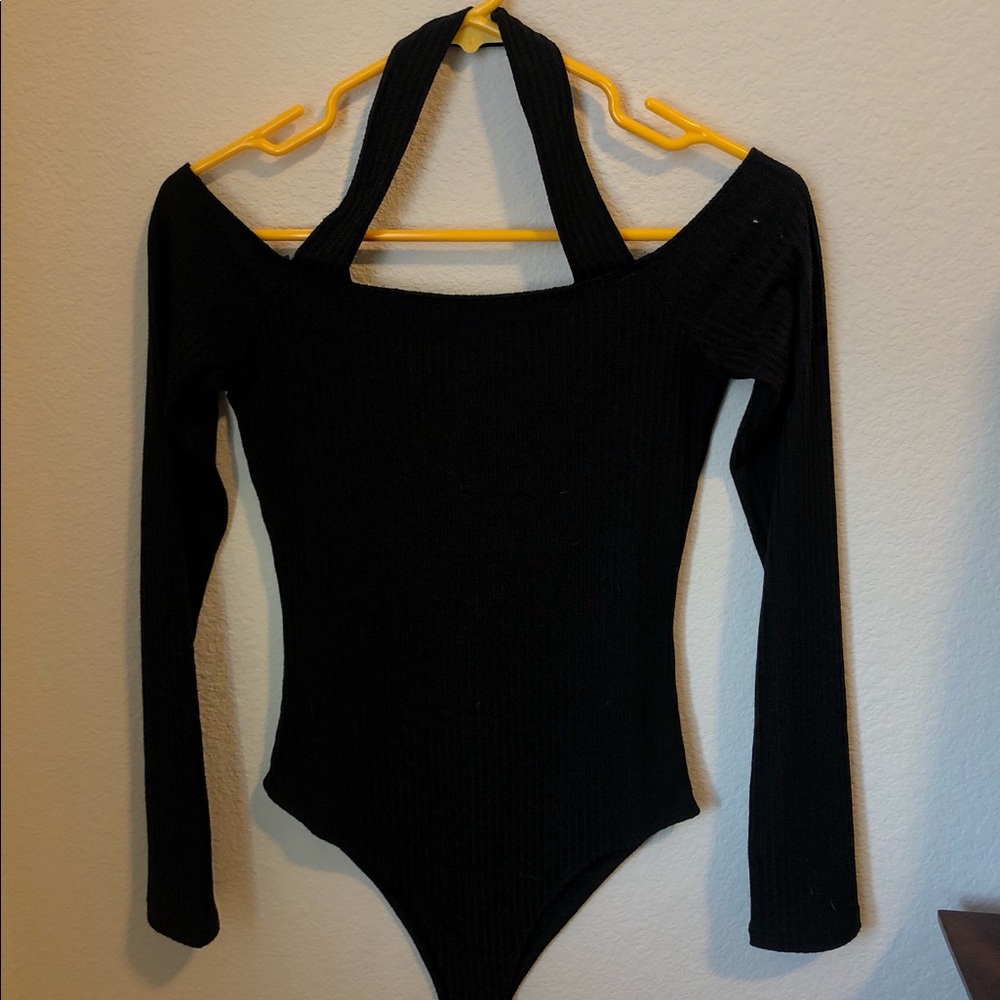 Forever 21 Black Ribbed bodysuit